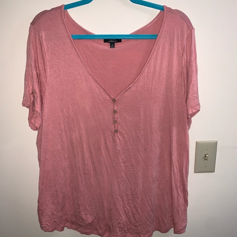 Plus size pink shirt